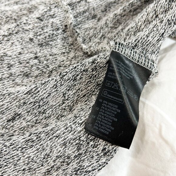 H&M Divided Open Front Cardigan Gray Marled Knit Lightweight Sweater EUC Small - Picture 5 of 5